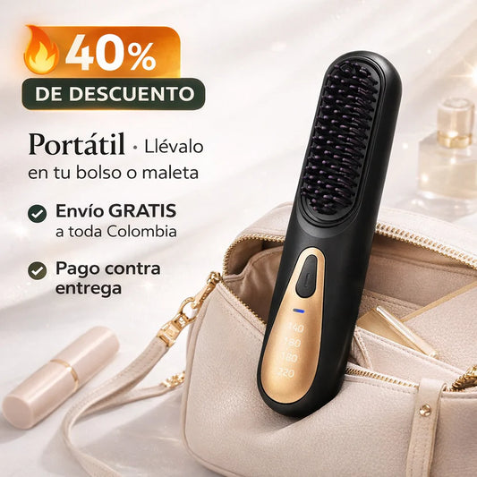 Cepillo alisador inalambrico portatil
